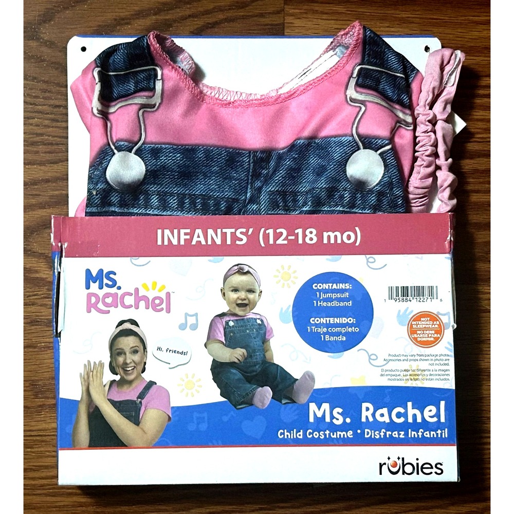 Ms. Rachel Infant Girls Halloween Costume by Rubies Size 12-18 Months New